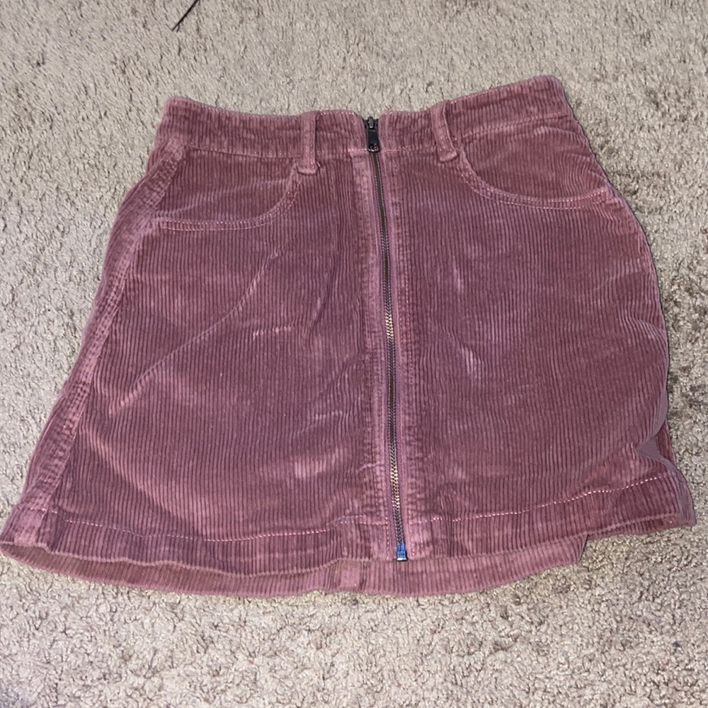 velvet pink skirt